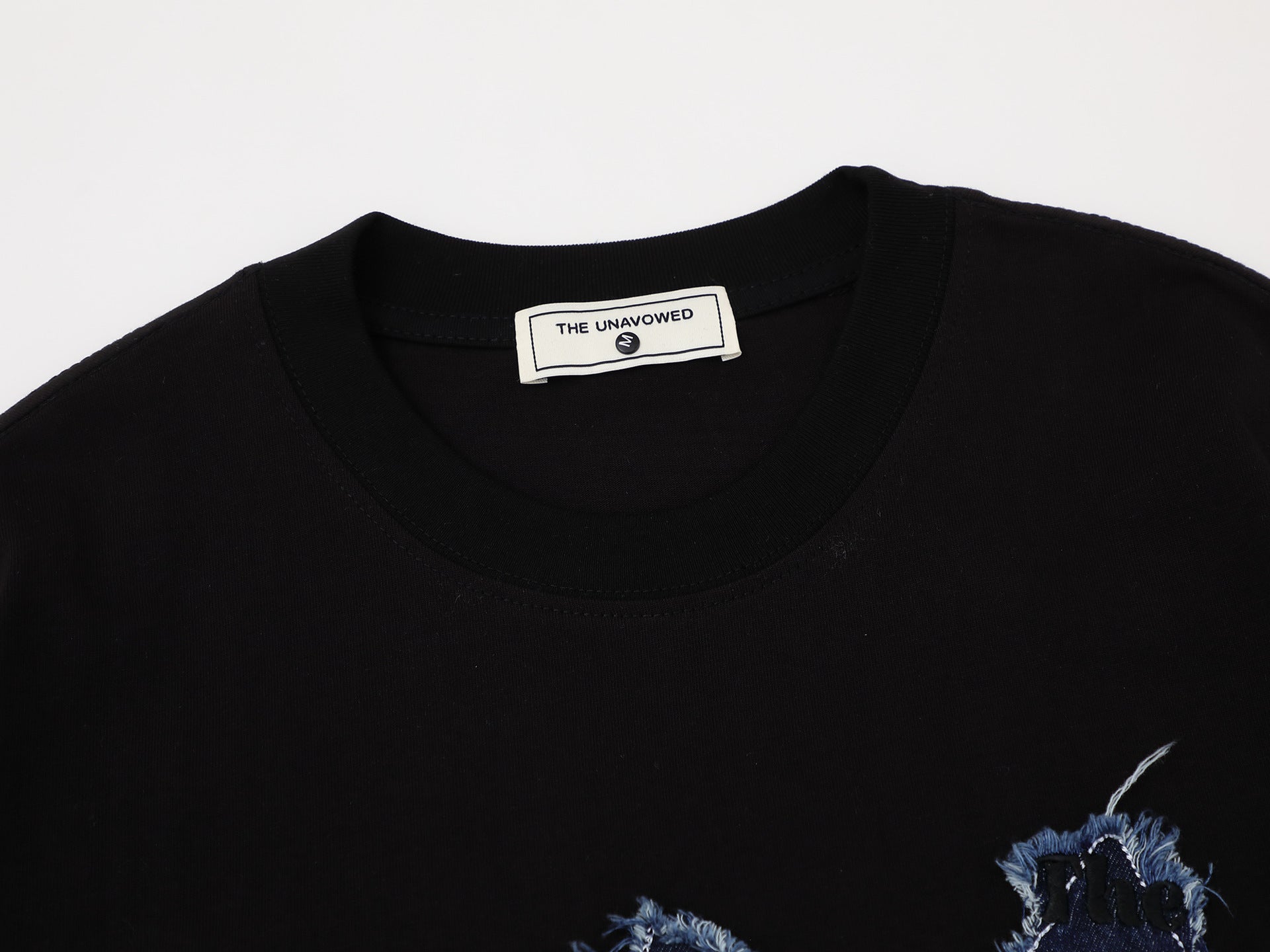 Cat Applique Embroidery Short Sleeve T-Shirt