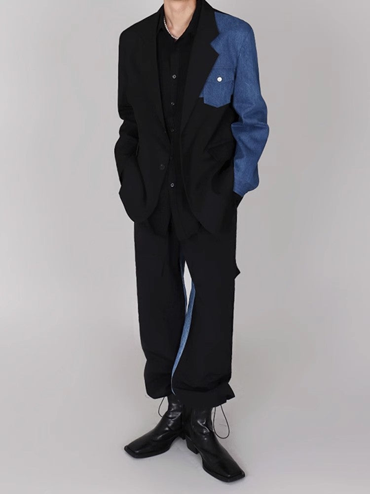 Denim Mix Tailored Jacket