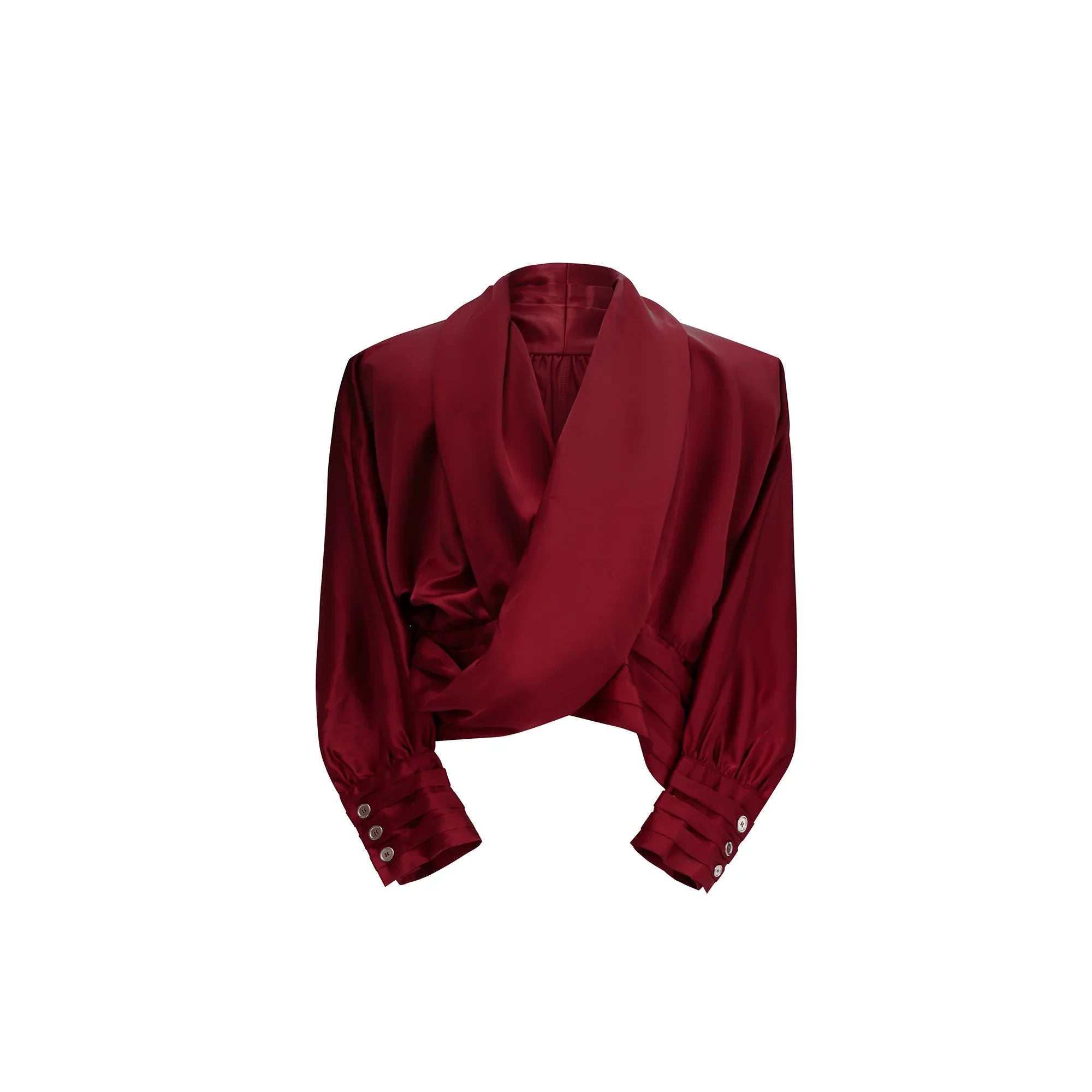 V-neck Shoulder Pad Shirt
