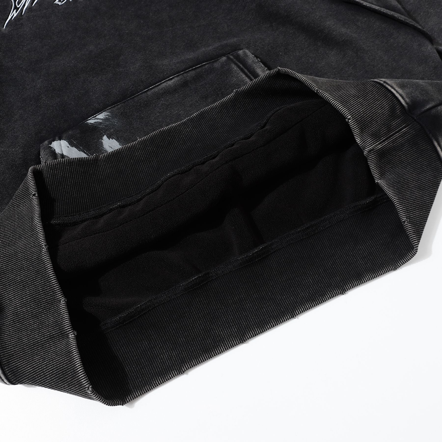Heavyweight Washed Fleece Lining Pullover Hoodie