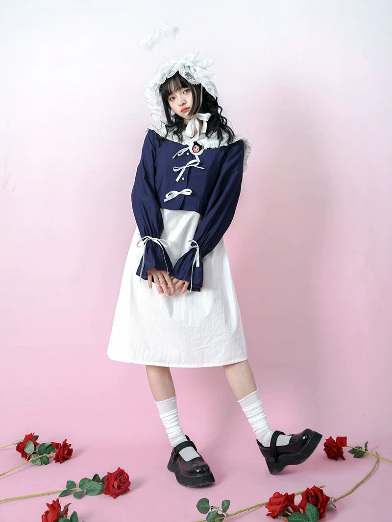 Bow Lace-Up Jacquard Lightweight Jacket