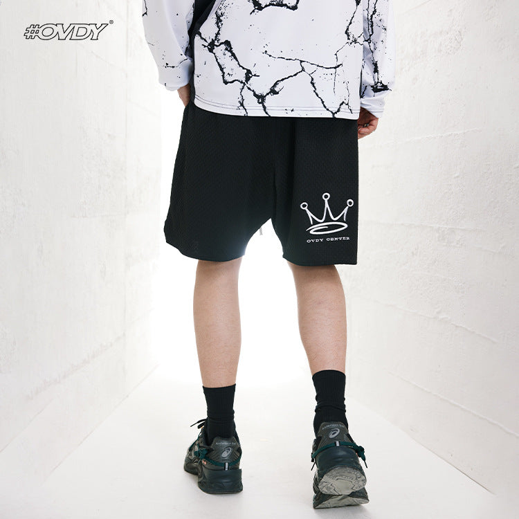 Drawstring Woven Black Short Pants