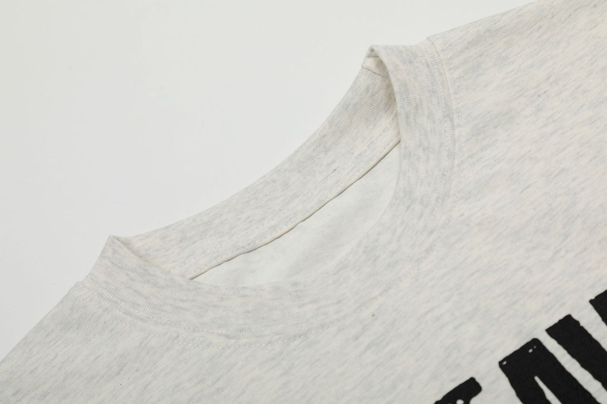 Abstract Character Print Short Sleeve T-Shirt