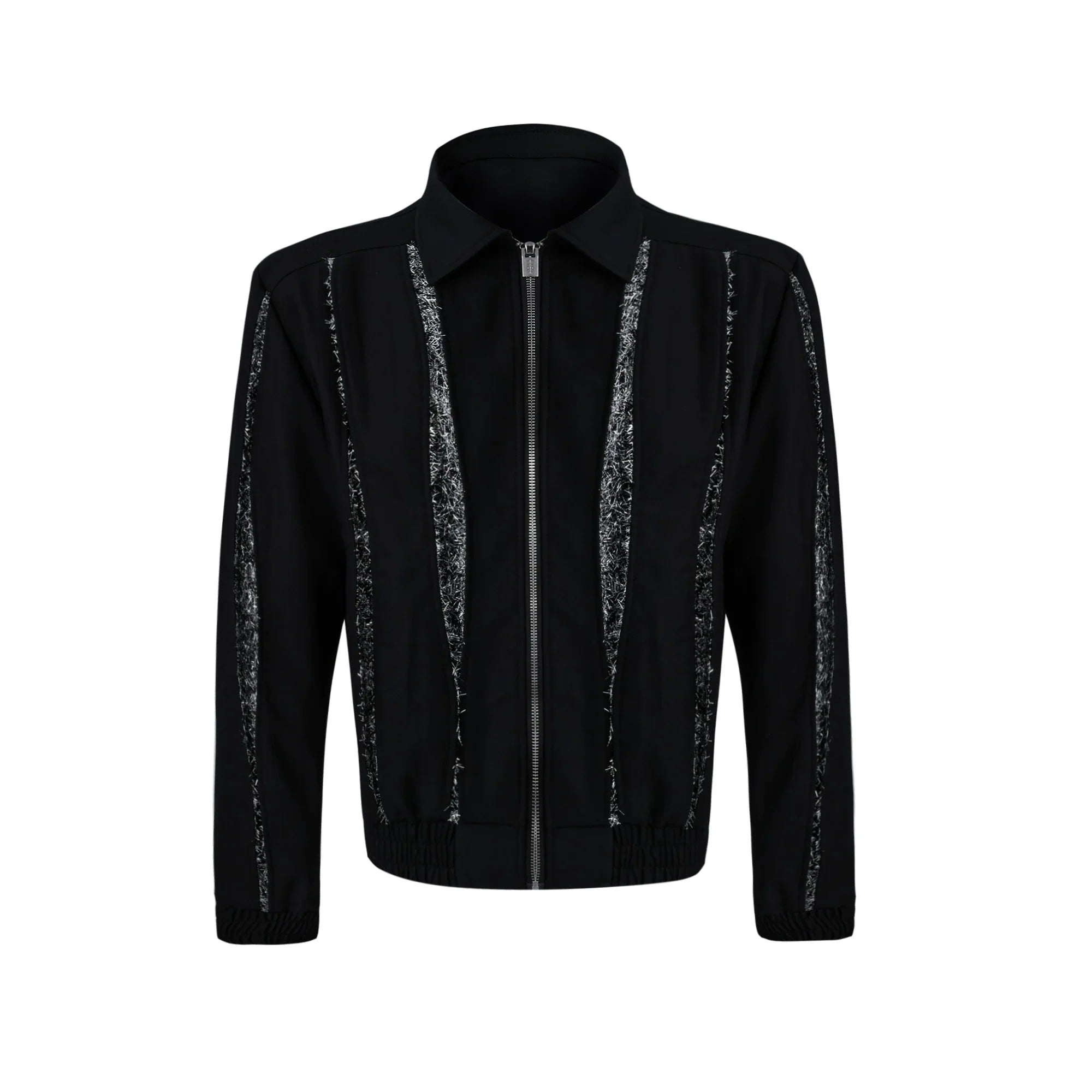 Zipper Shoulder Pad Short Jacket