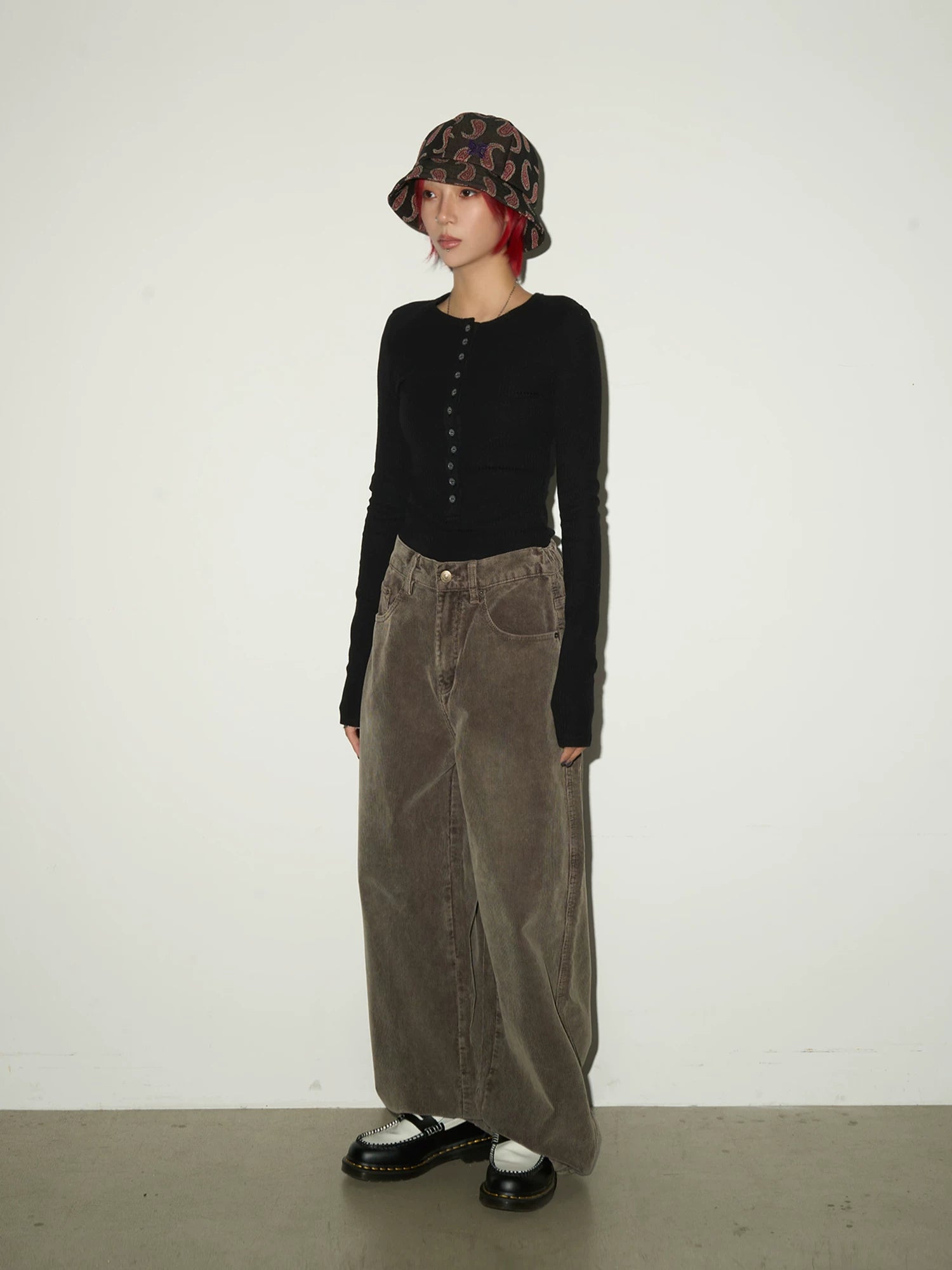 Fitted Knit Long Sleeve T-Shirt