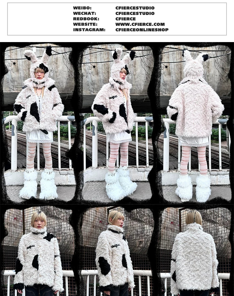 Patchwork Fake Fur Jacket