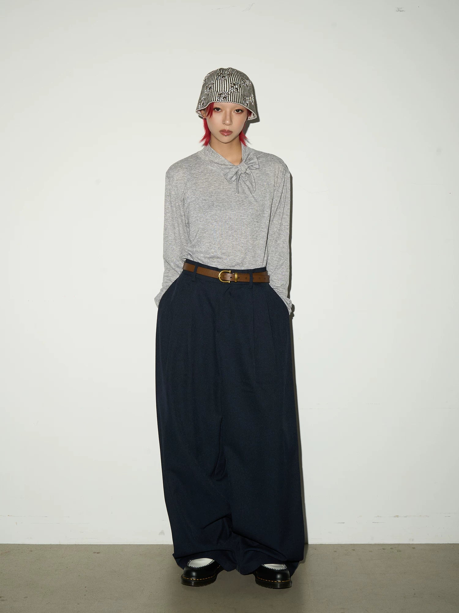 Daisy Brooch Double-Breasted Tailored Jacket & Straight Trousers Setup