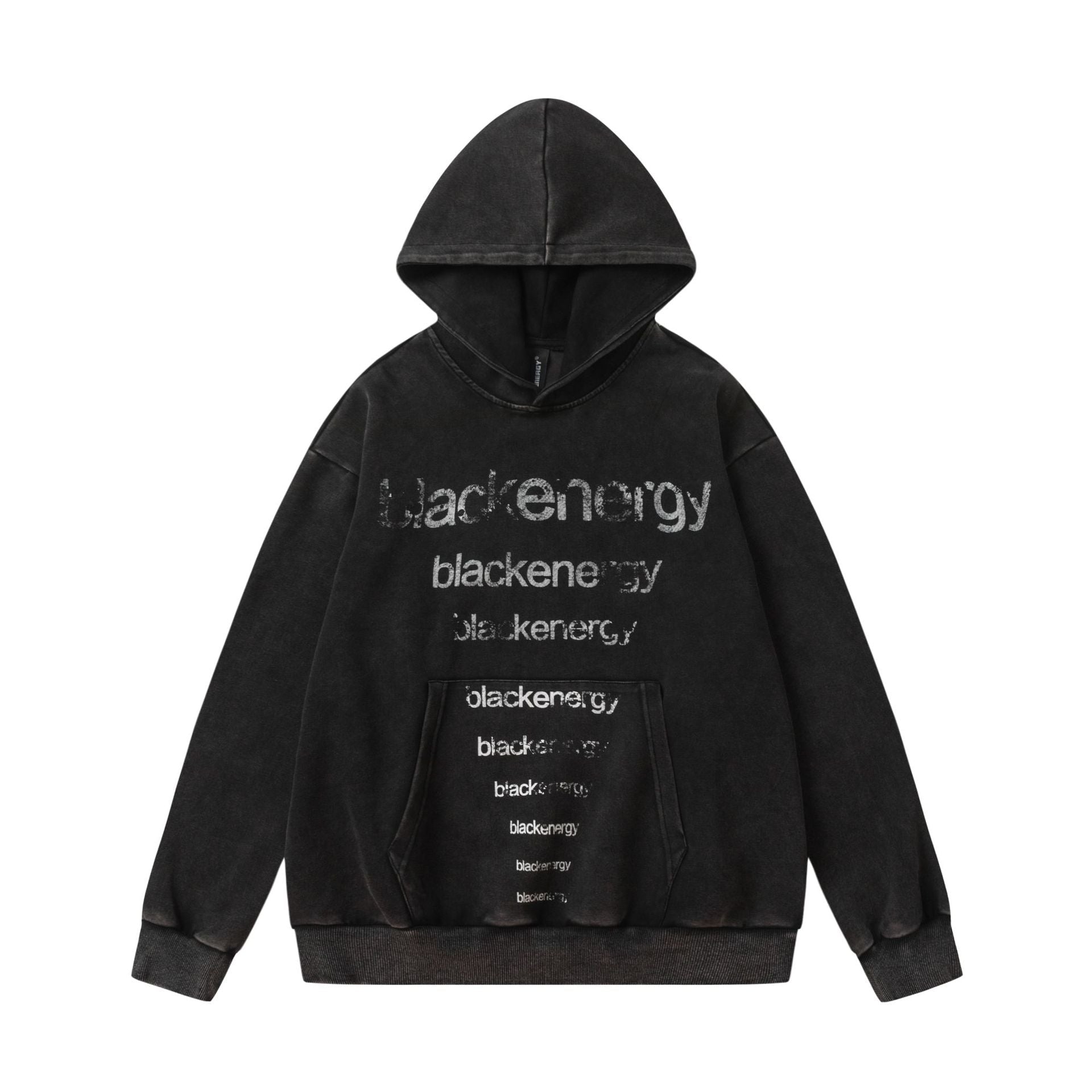 Washed Letter Print Hoodie