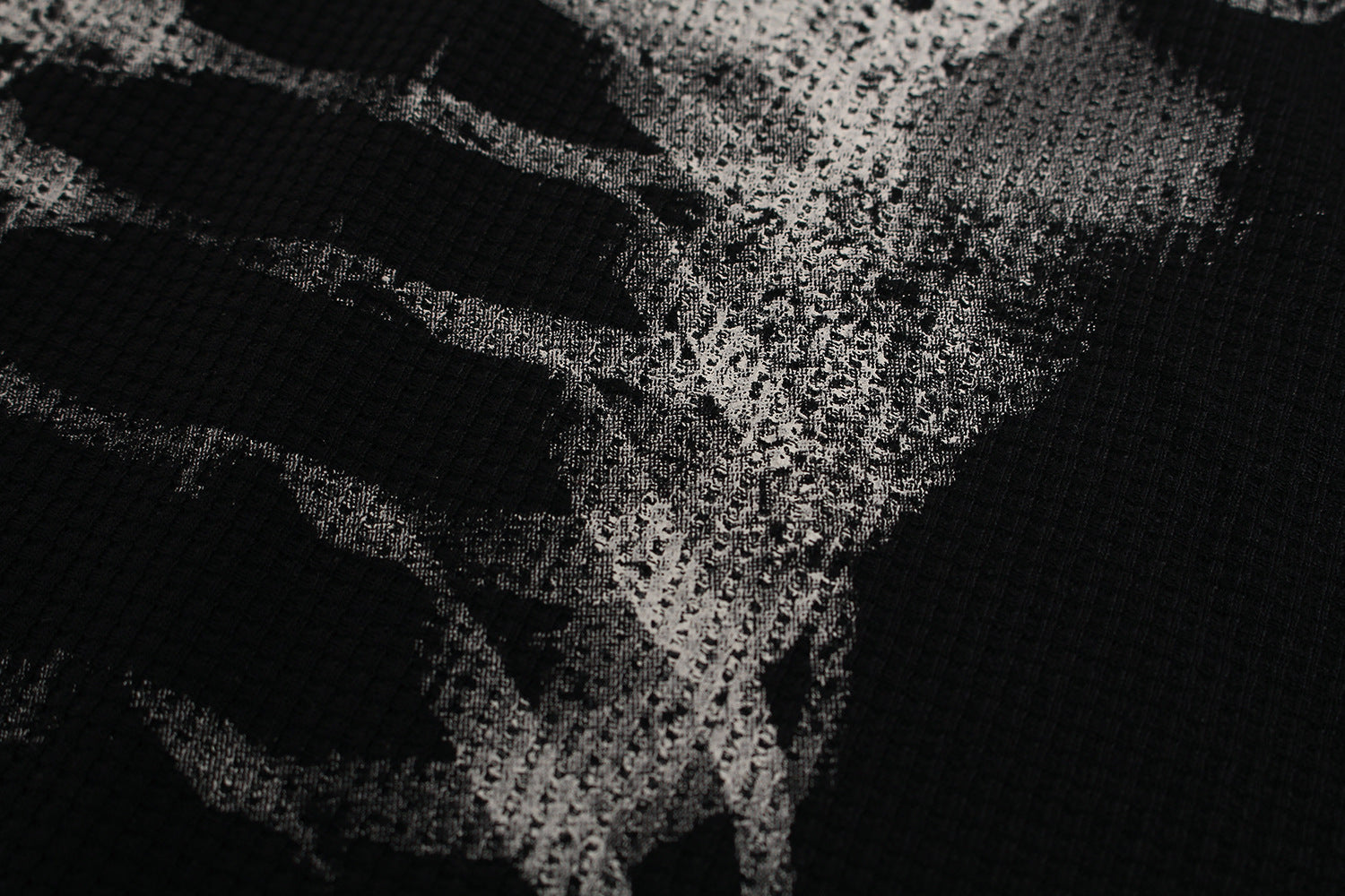 Abstract Pattern Waffle Long Sleeve T-Shirt