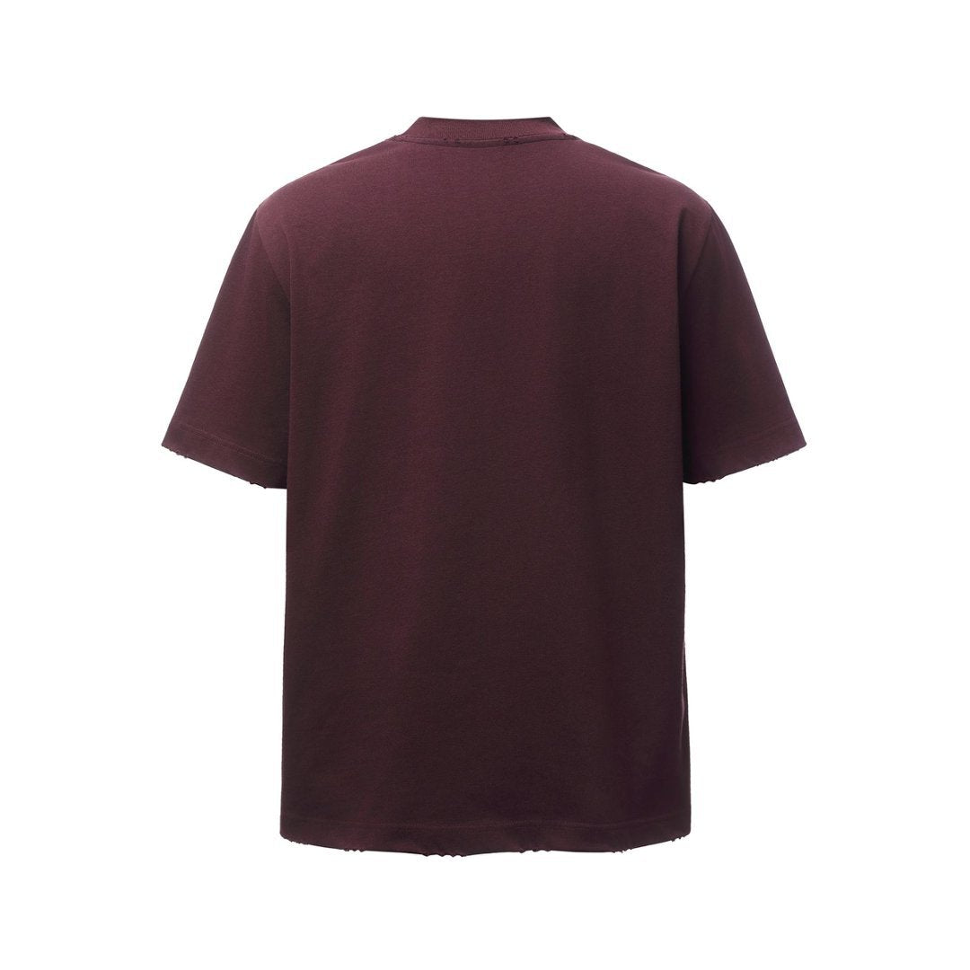 Heavyweight Washed Damage Short Sleeve T-Shirt