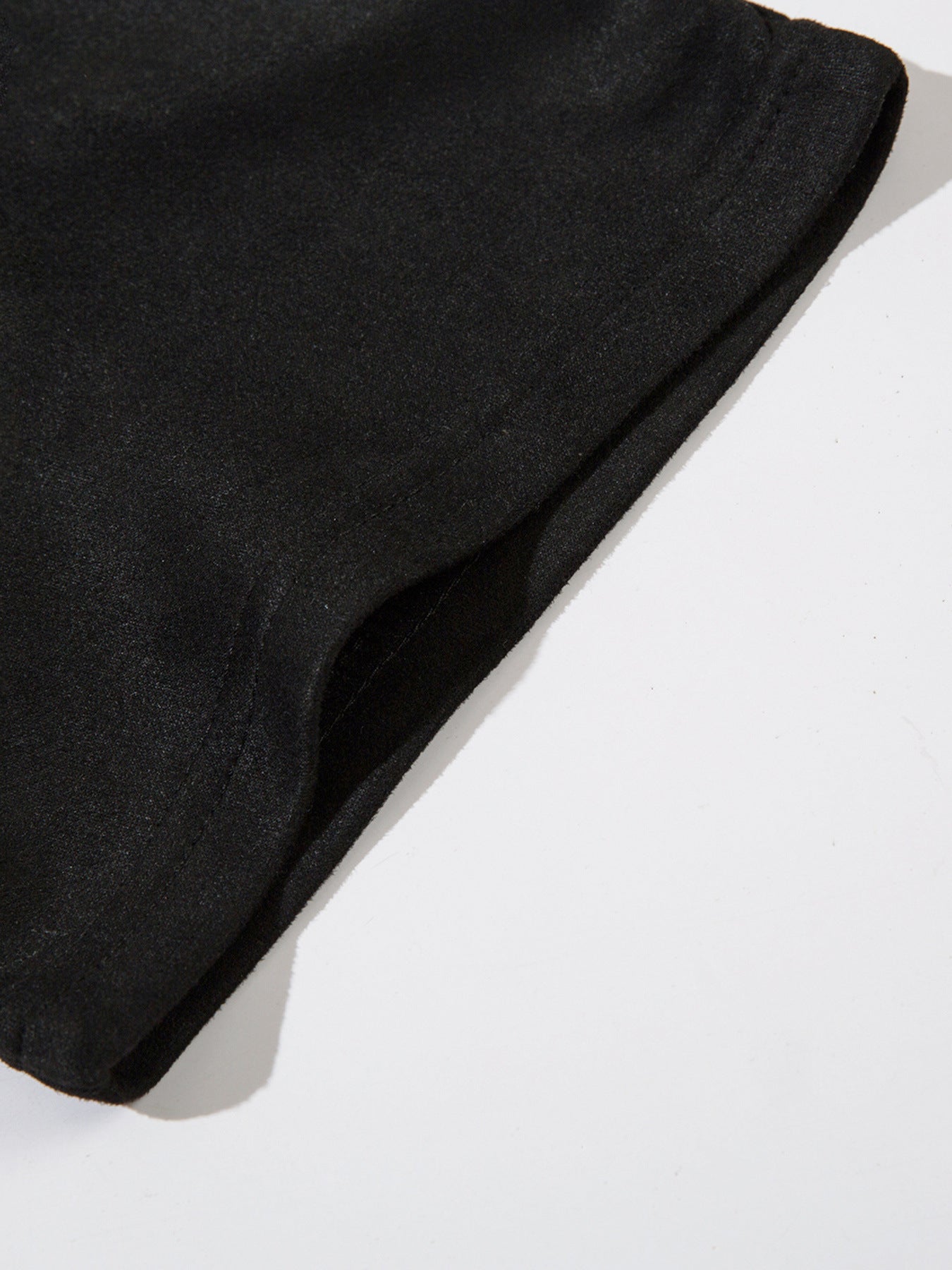 Suede Letter Print Short Sleeve T-Shirt