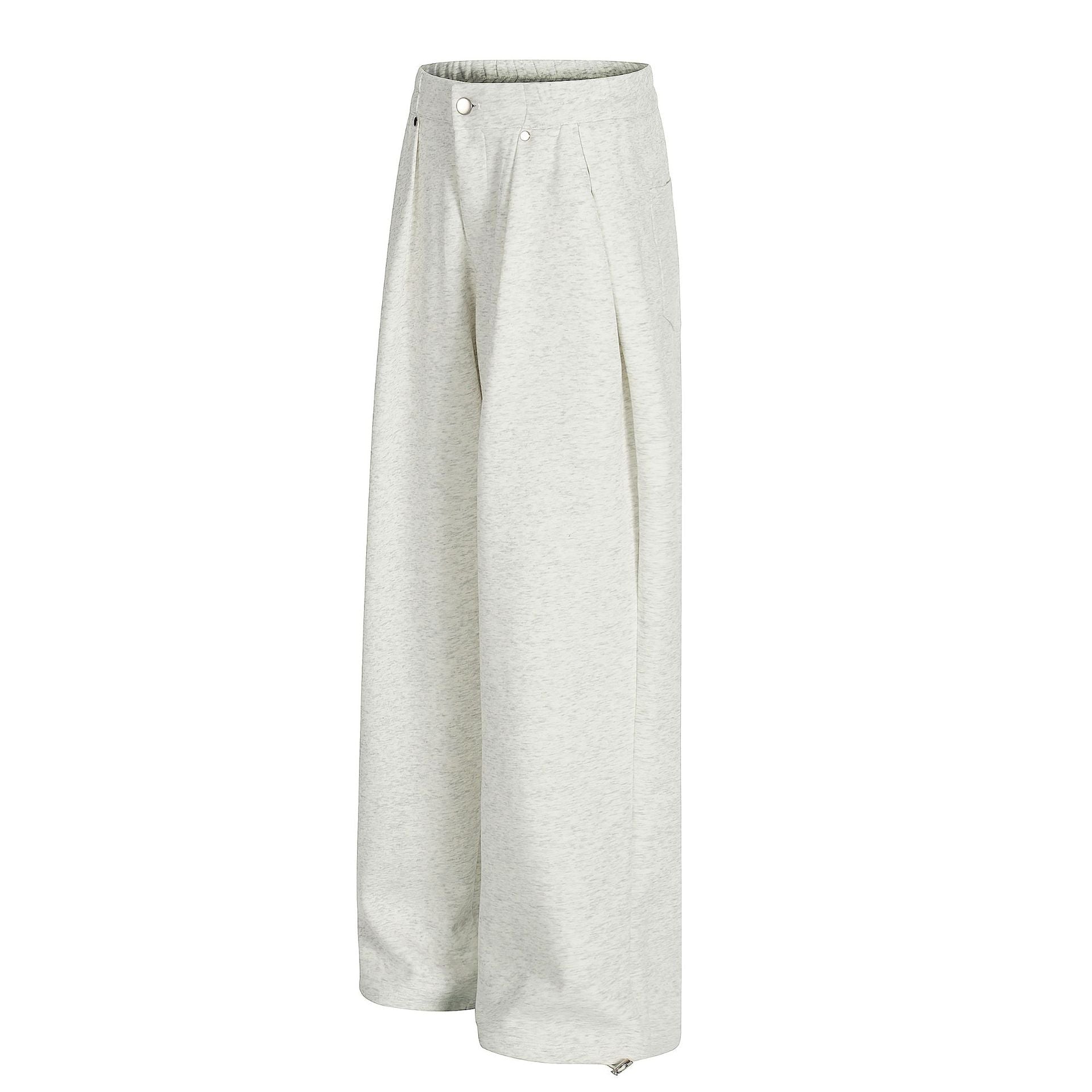 Drape Pleats Wide Leg Sweatpants