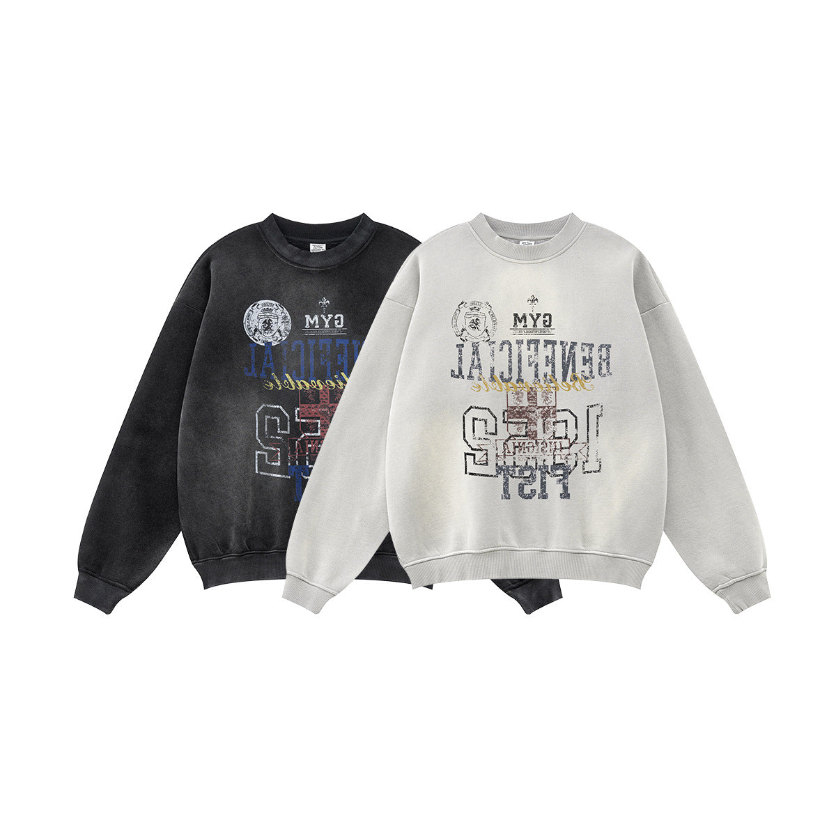 Letter Print Round Neck Sweatshirt