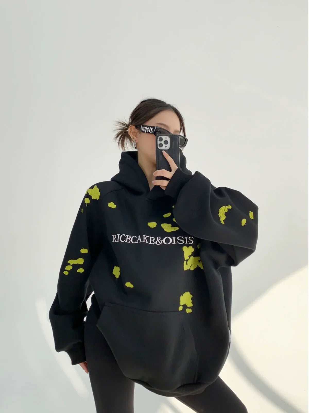 Thick Embroidery Oversized Hoodie