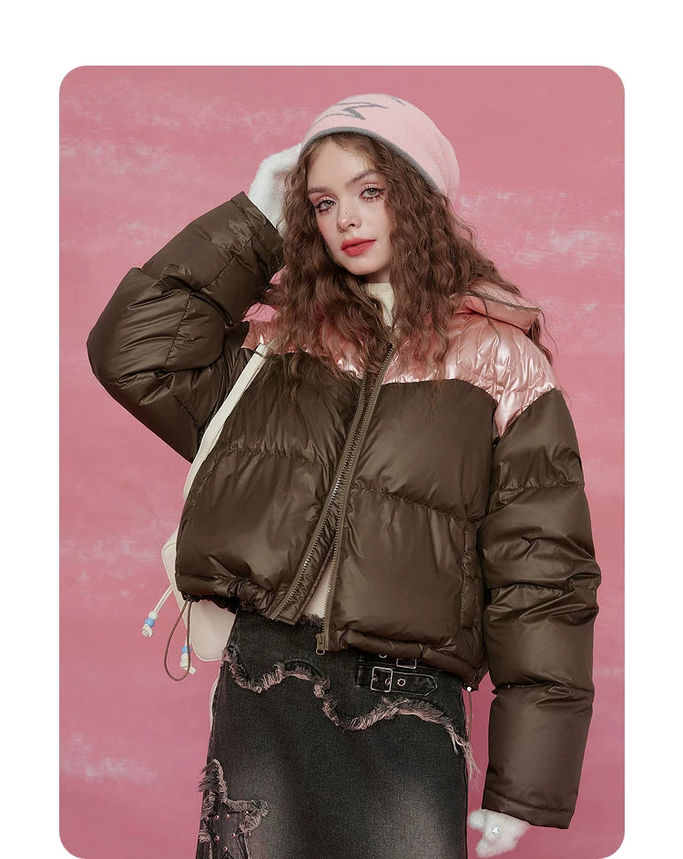Lightweight Short Thick White Duck Down Jacket