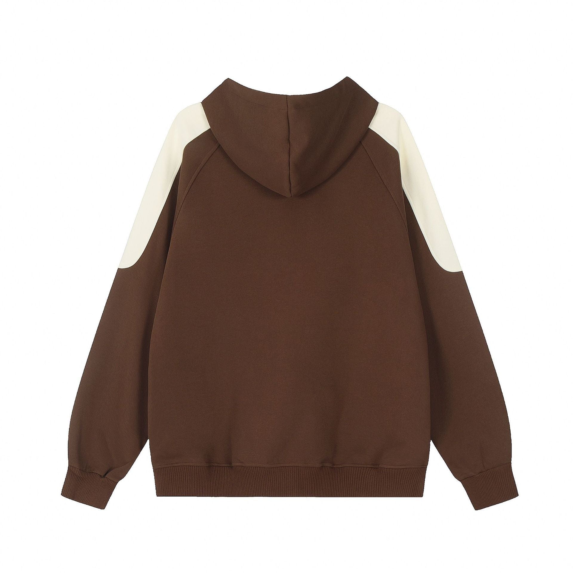 Sweat à capuche oversize à fermeture éclair et imprimé lettres color-block