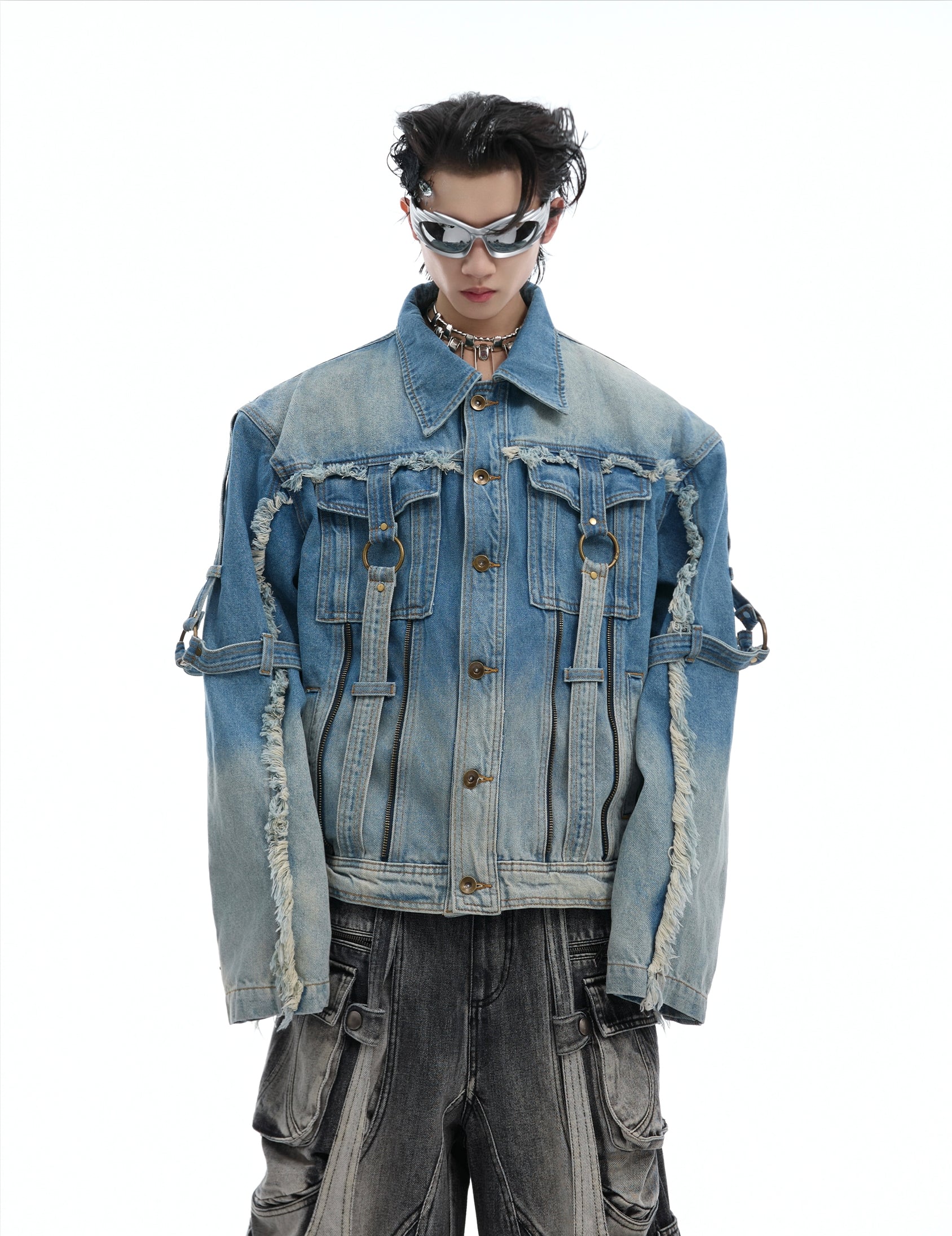Gradient Wash Denim Jacket