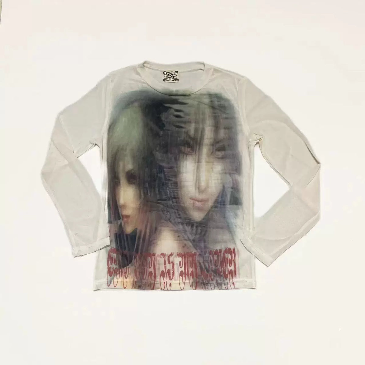 Mesh Print Long Sleeve T-Shirt