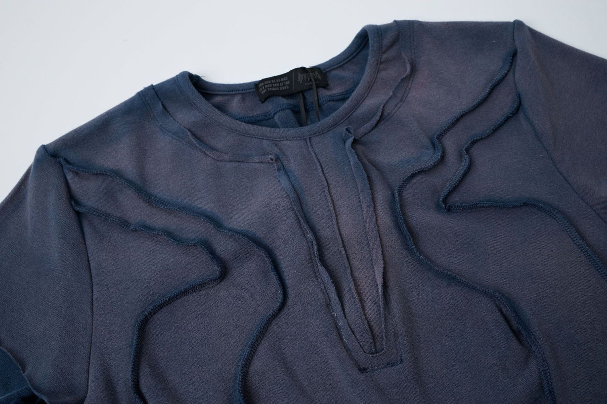 Washed Deconstruction Layered Short Sleeve T-Shirt