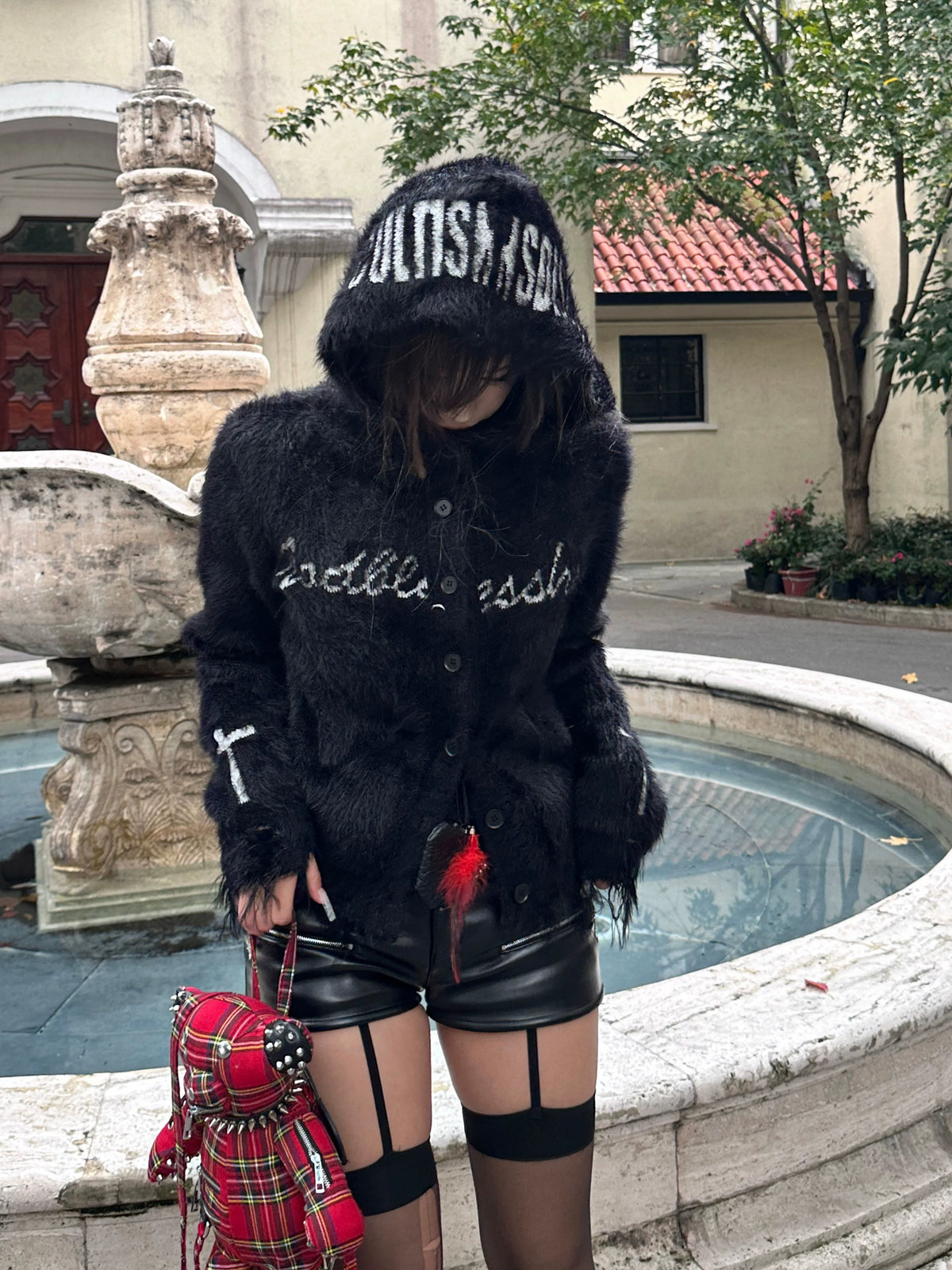 Thick Fake Mink Fur Hooded Short Jacket