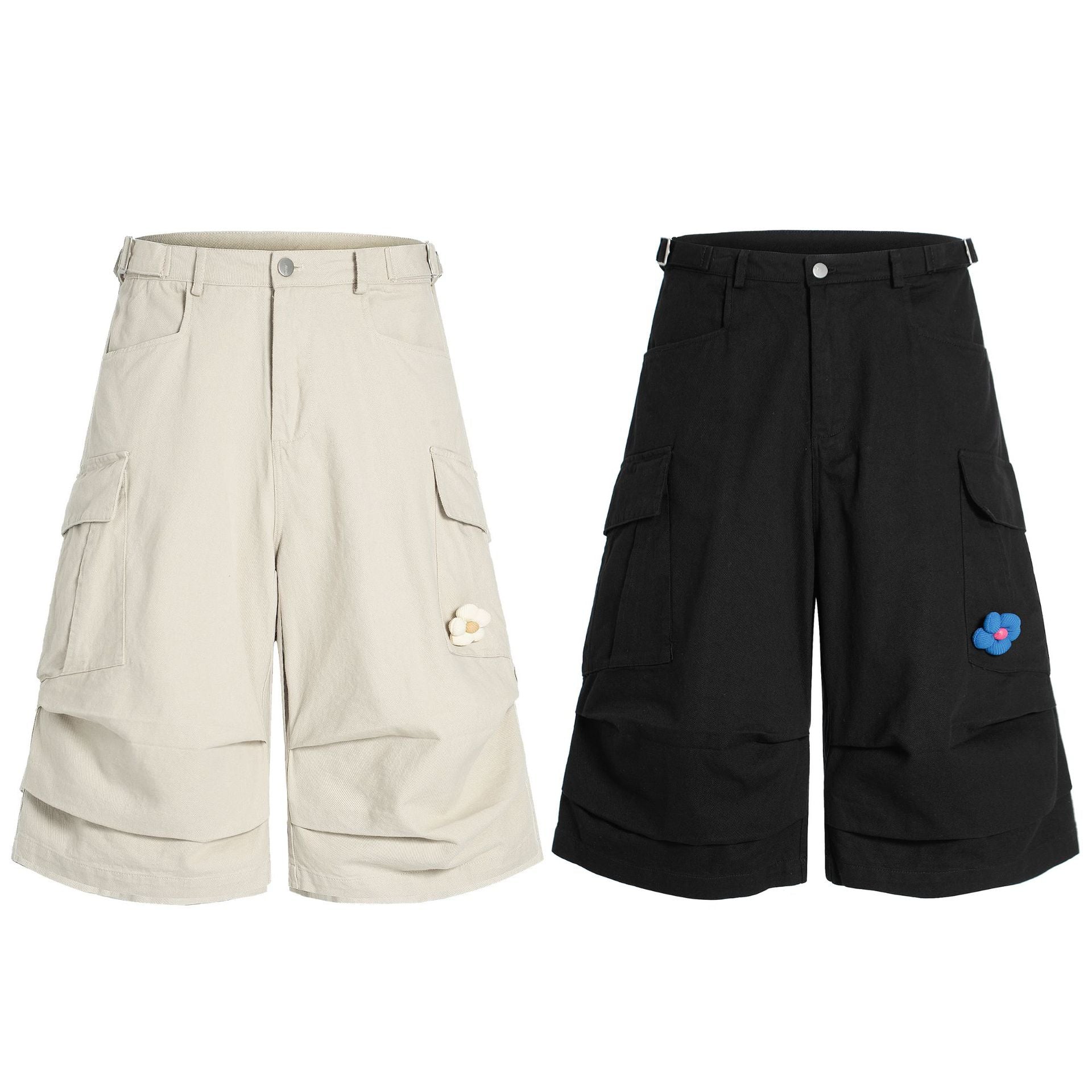 Multi-Pocket Straight Short Cargo Pants