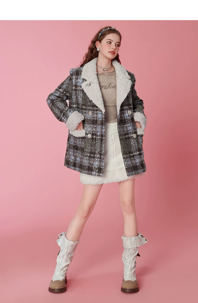 Plaid Mid-Length Coat
