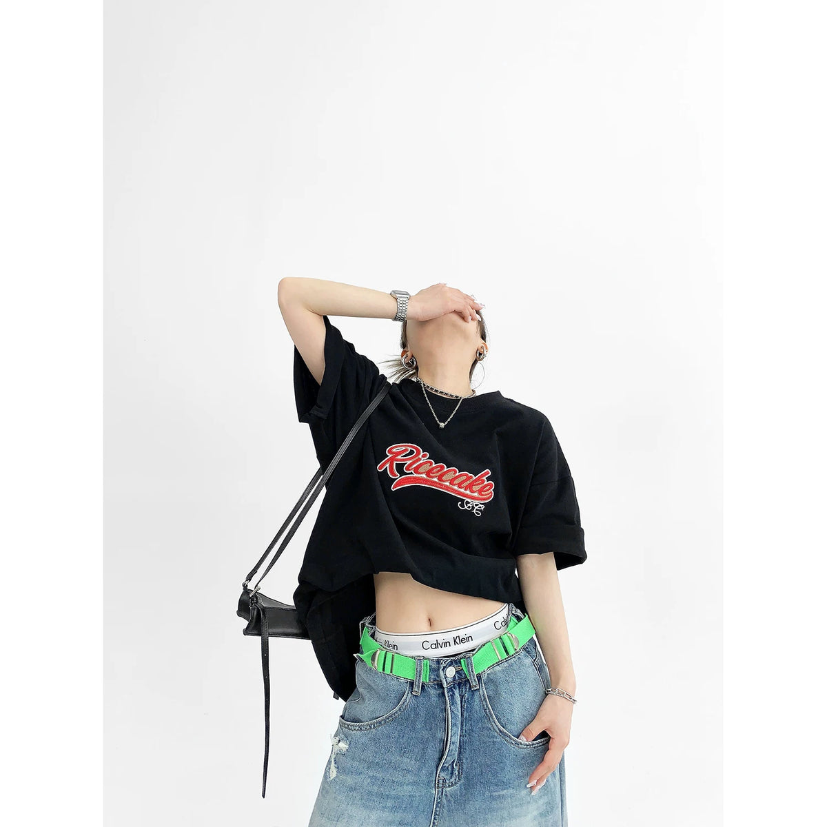 Logo Patch Oversize Short Sleeve T-Shirt