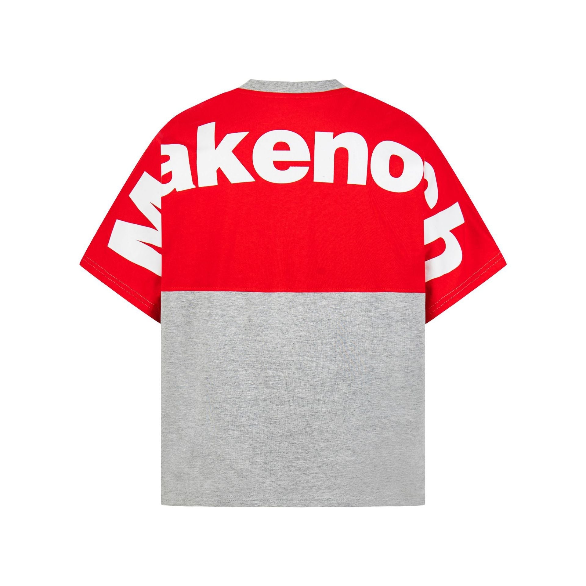 Letter Print Patchwork Oversize Short Sleeve T-Shirt