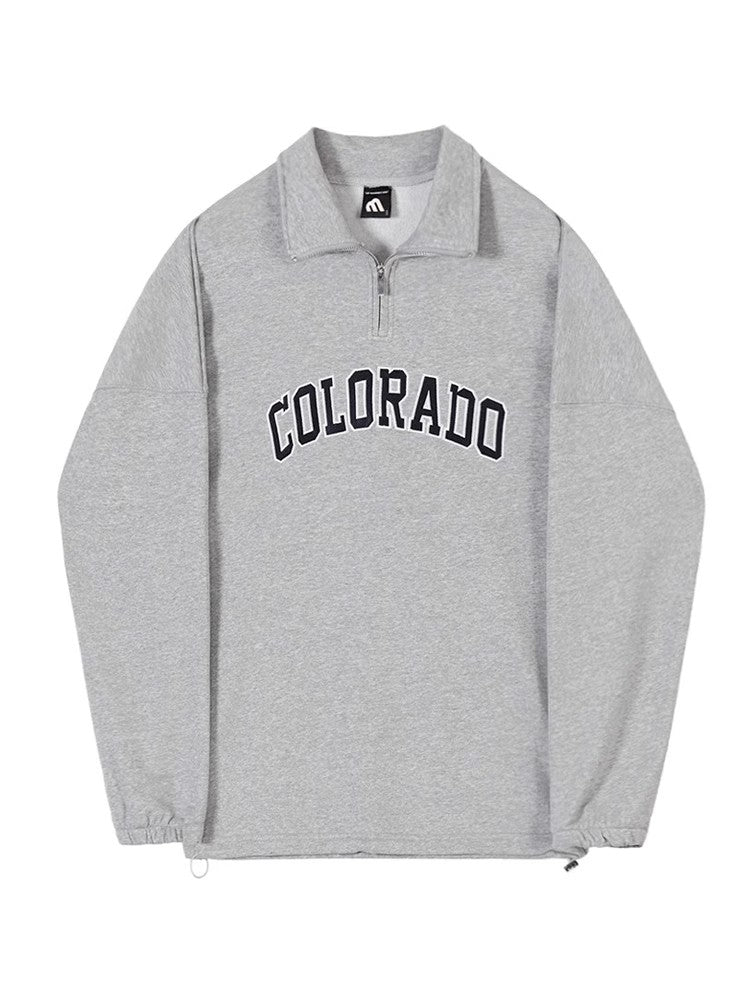 Oversize Embroidery Long Sleeve Sweatshirt
