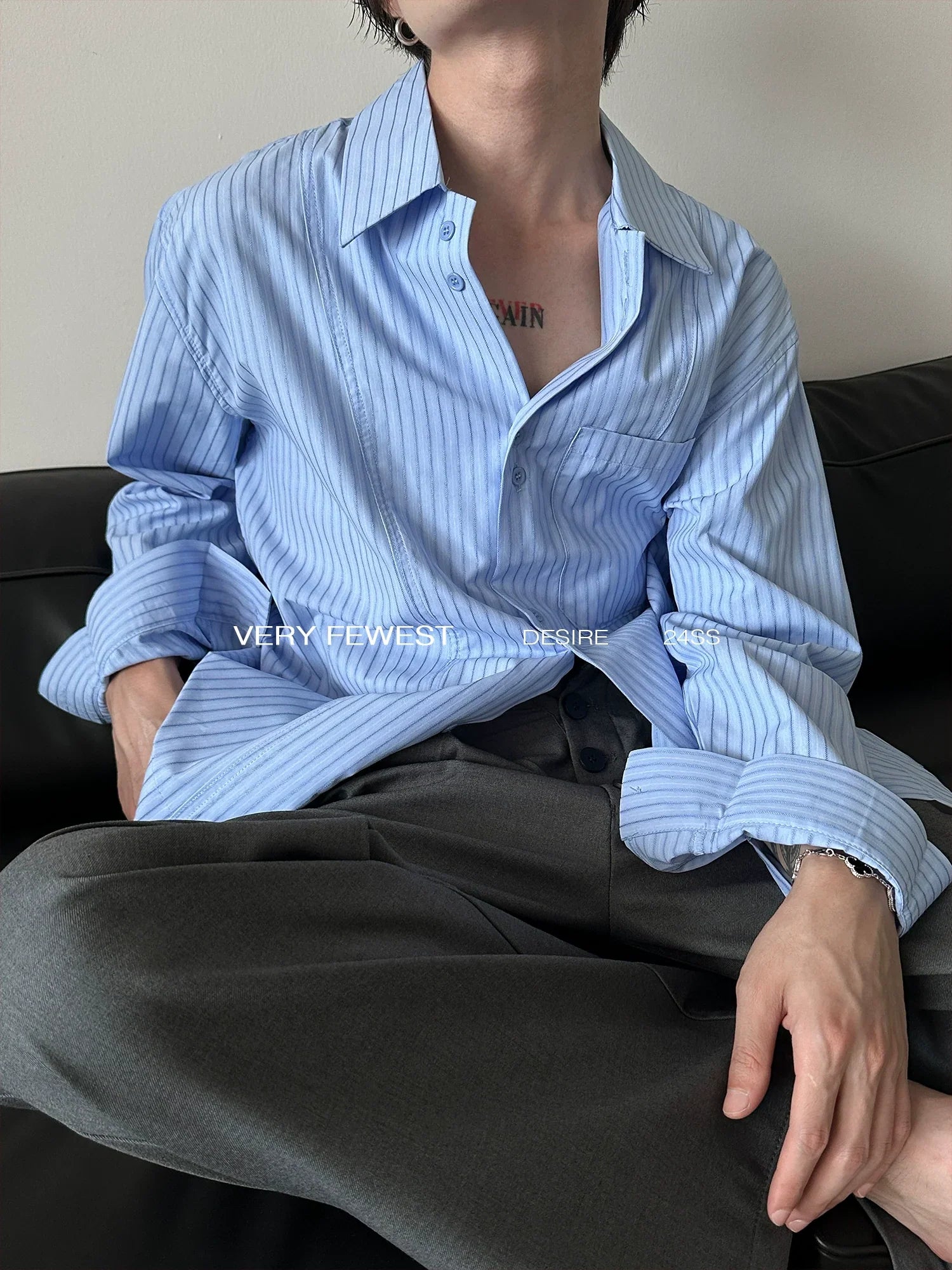 Stripe Loose Long Sleeve Shirt