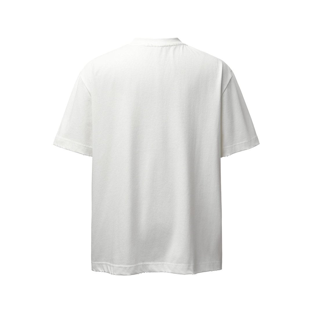 Heavyweight Washed Damage Short Sleeve T-Shirt