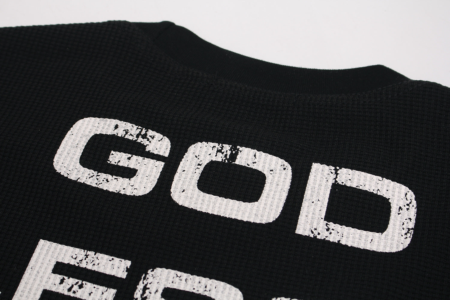 Cross Letter Print Long Sleeve T-Shirt