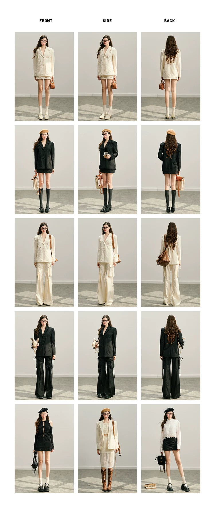 Ensemble veste ajourée et jupe courte à broderie rose