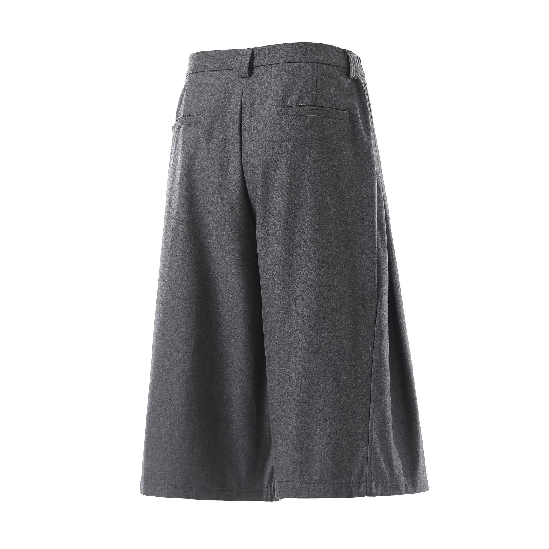 Drape Pleats Cropped Jort