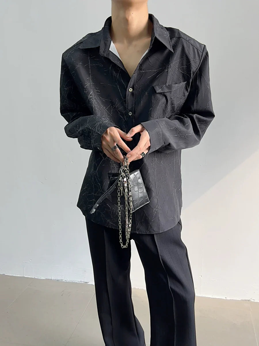 Unique Texture Pattern Long Sleeve Shirt