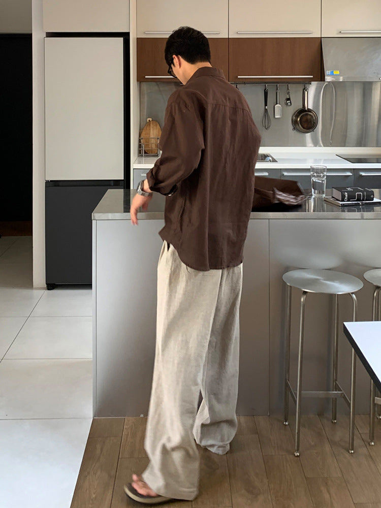 Light linen casual trousers