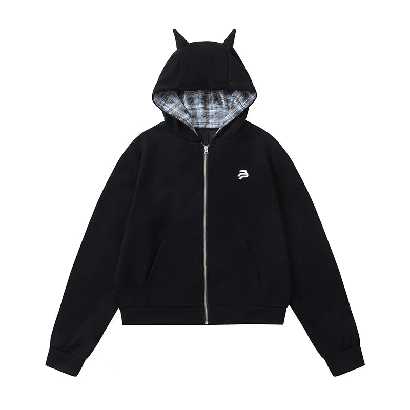 Short Zipper Hoodie