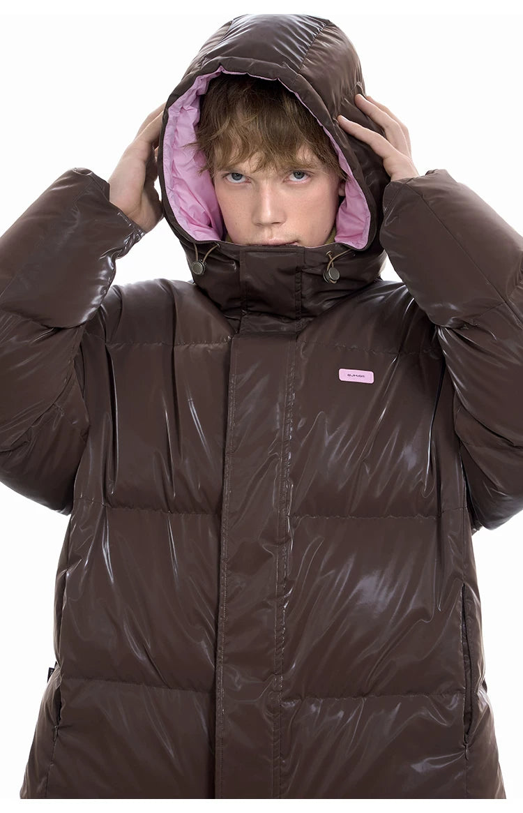 Oversize Hooded White Duck Down Jacket