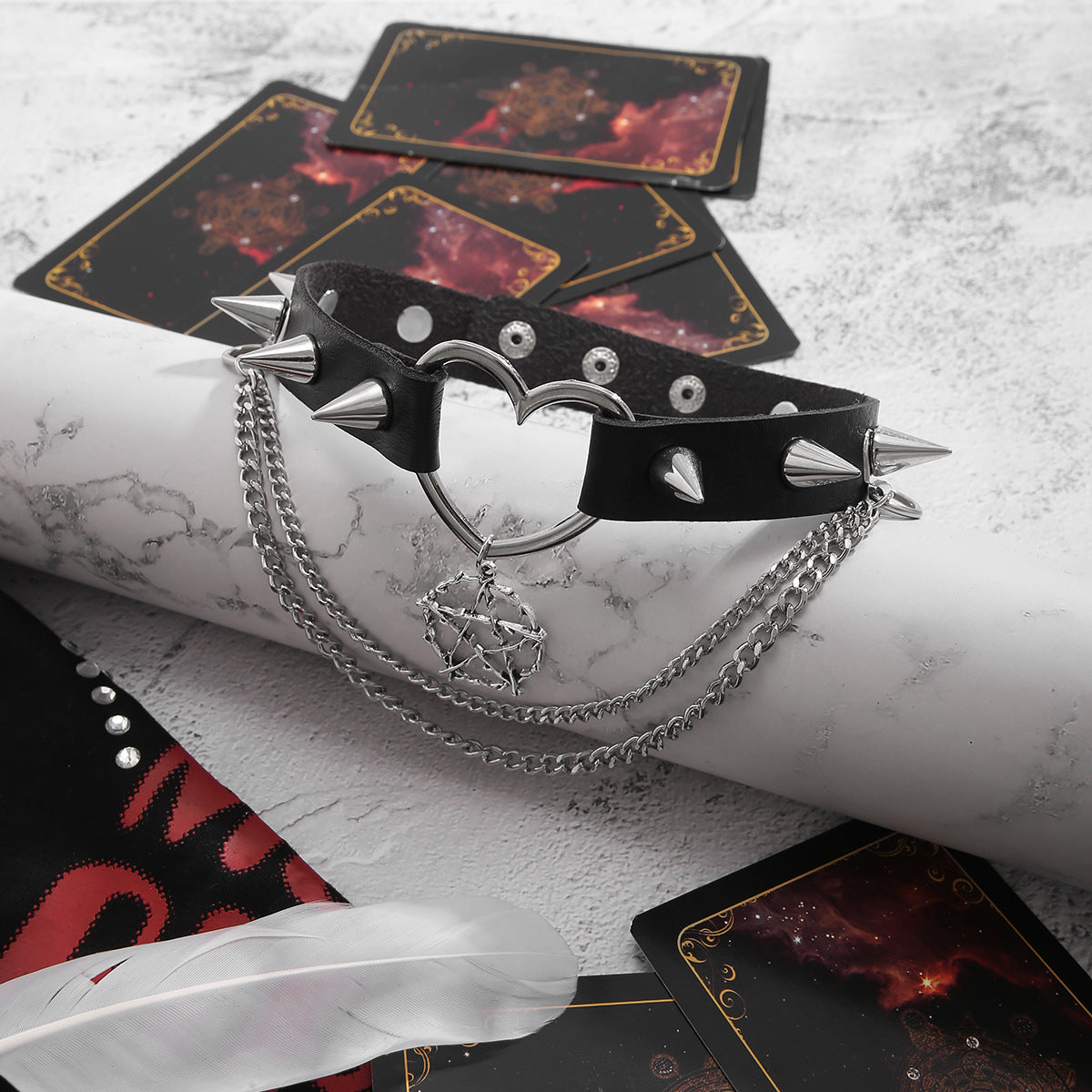 Gothic Collar Leather Choker