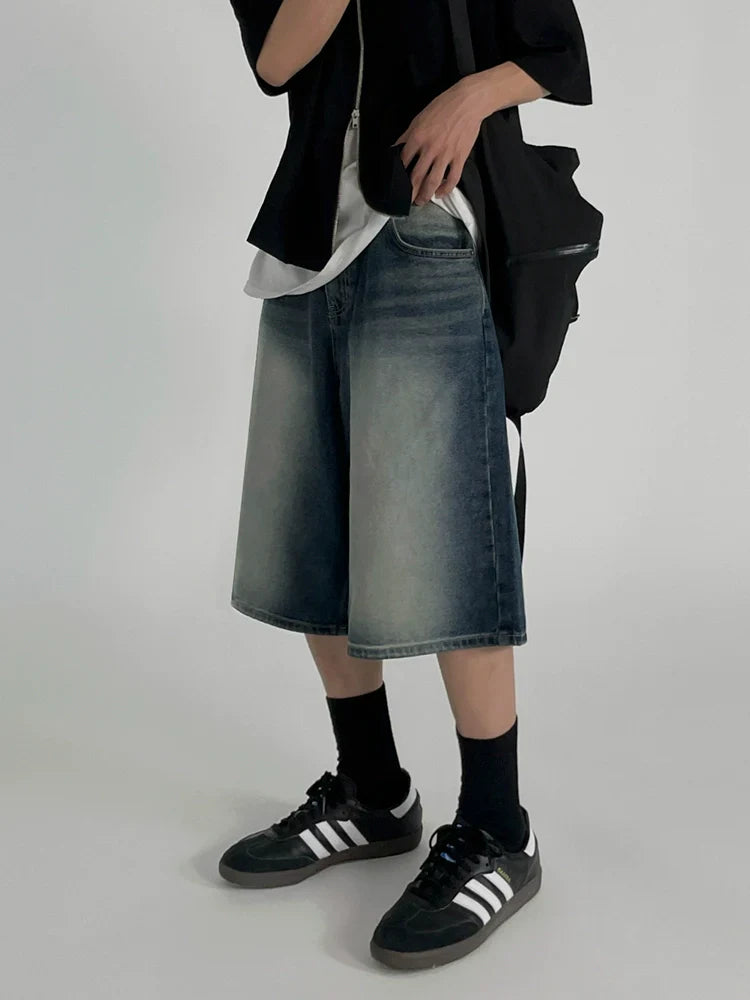 Washed Wide Leg Short