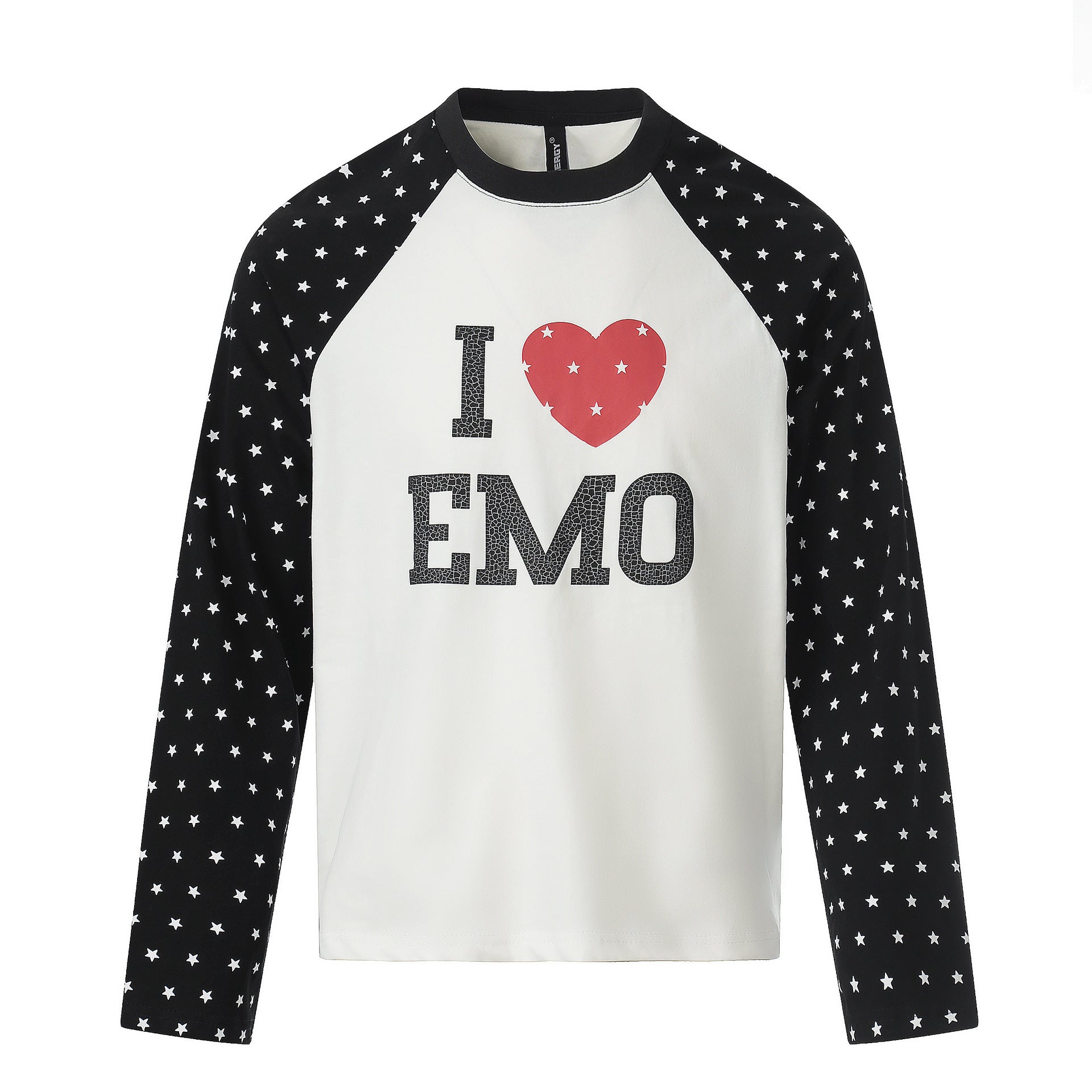 Graphic Letter Polka Dot Print Long Sleeve T-Shirt