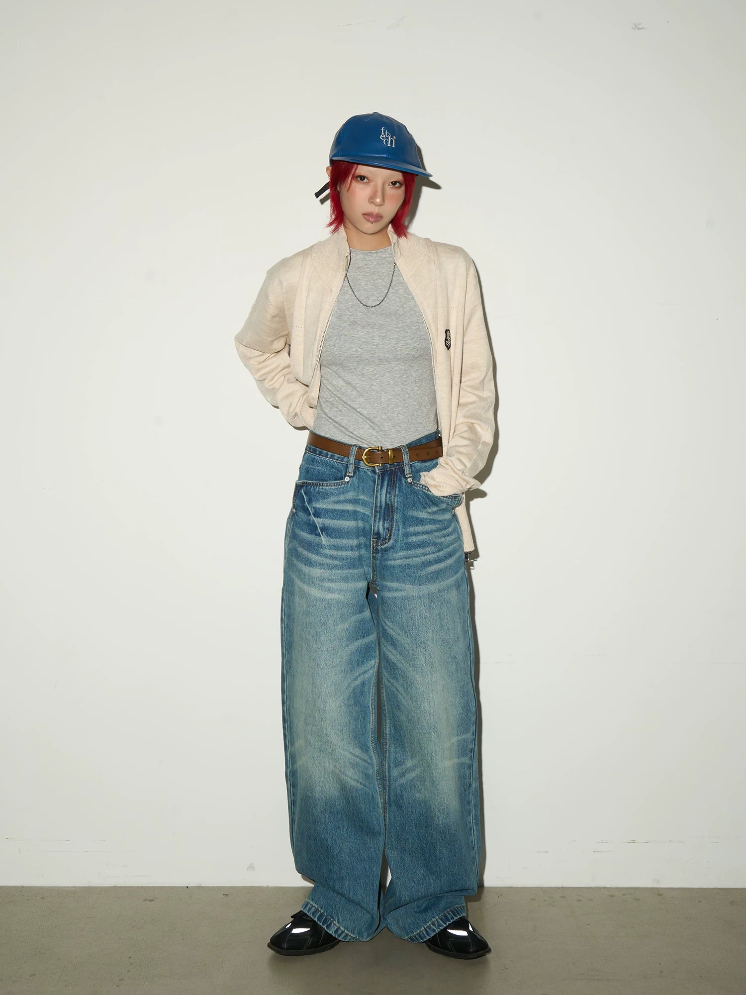 Washed Fade Flare Denim Jeans
