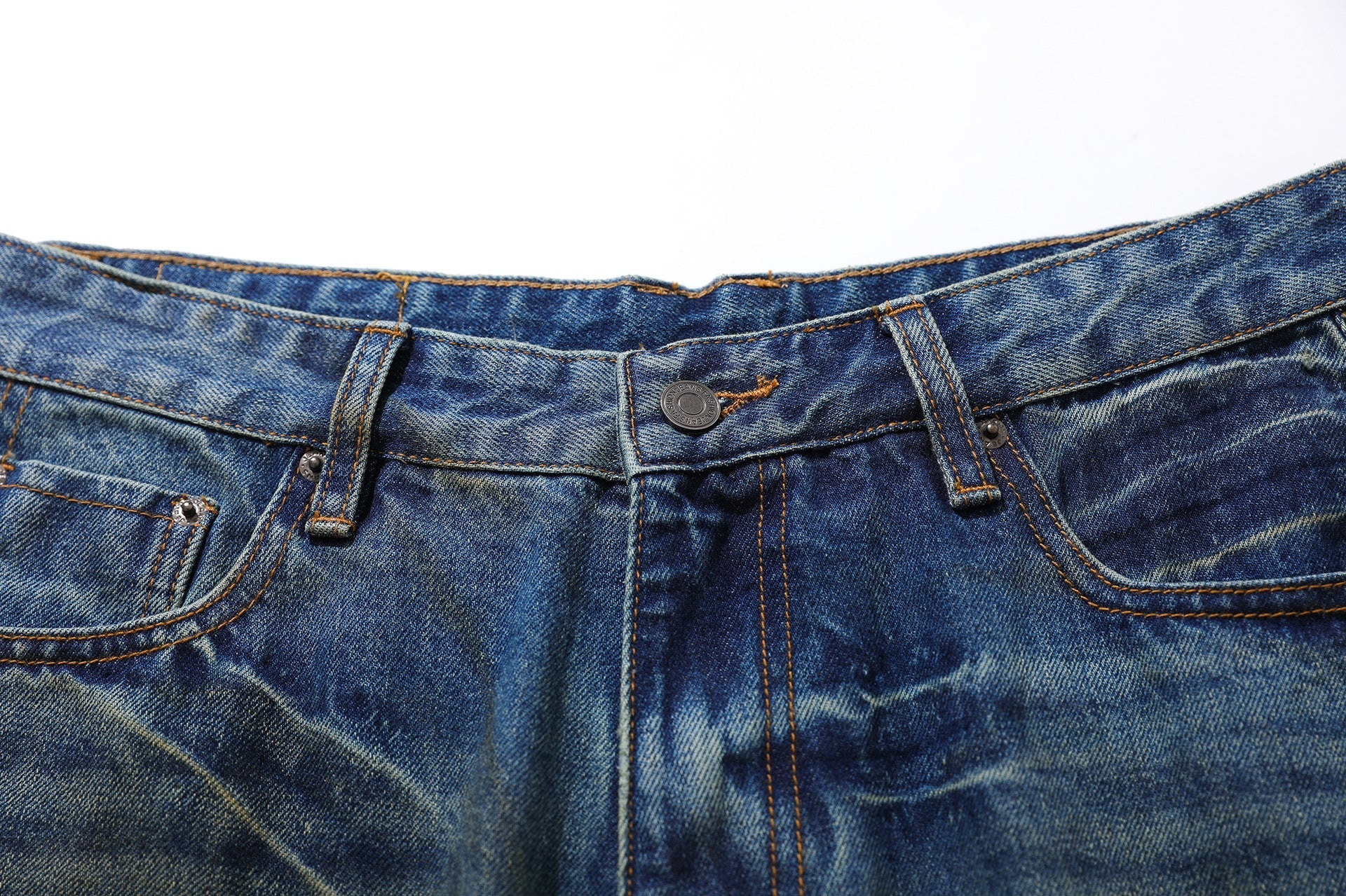 Washed Fade Cropped Denim Jeans