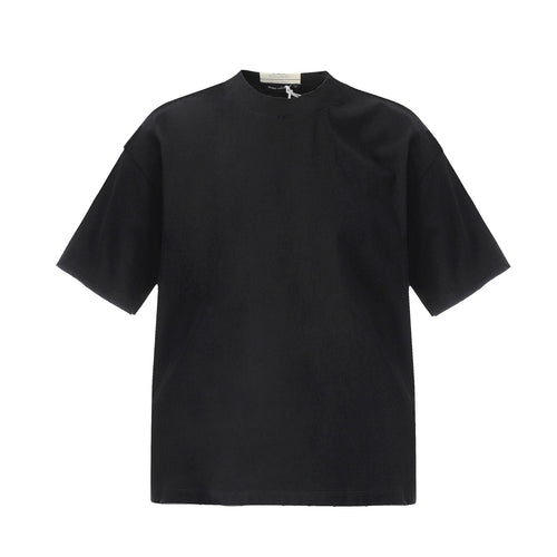 Drop Shoulder Short Sleeve T-Shirt - Black / S