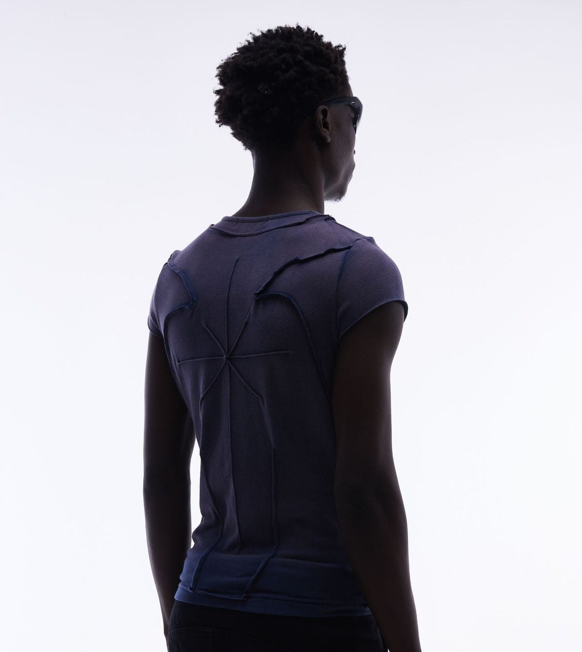 Washed Deconstruction Layered Short Sleeve T-Shirt