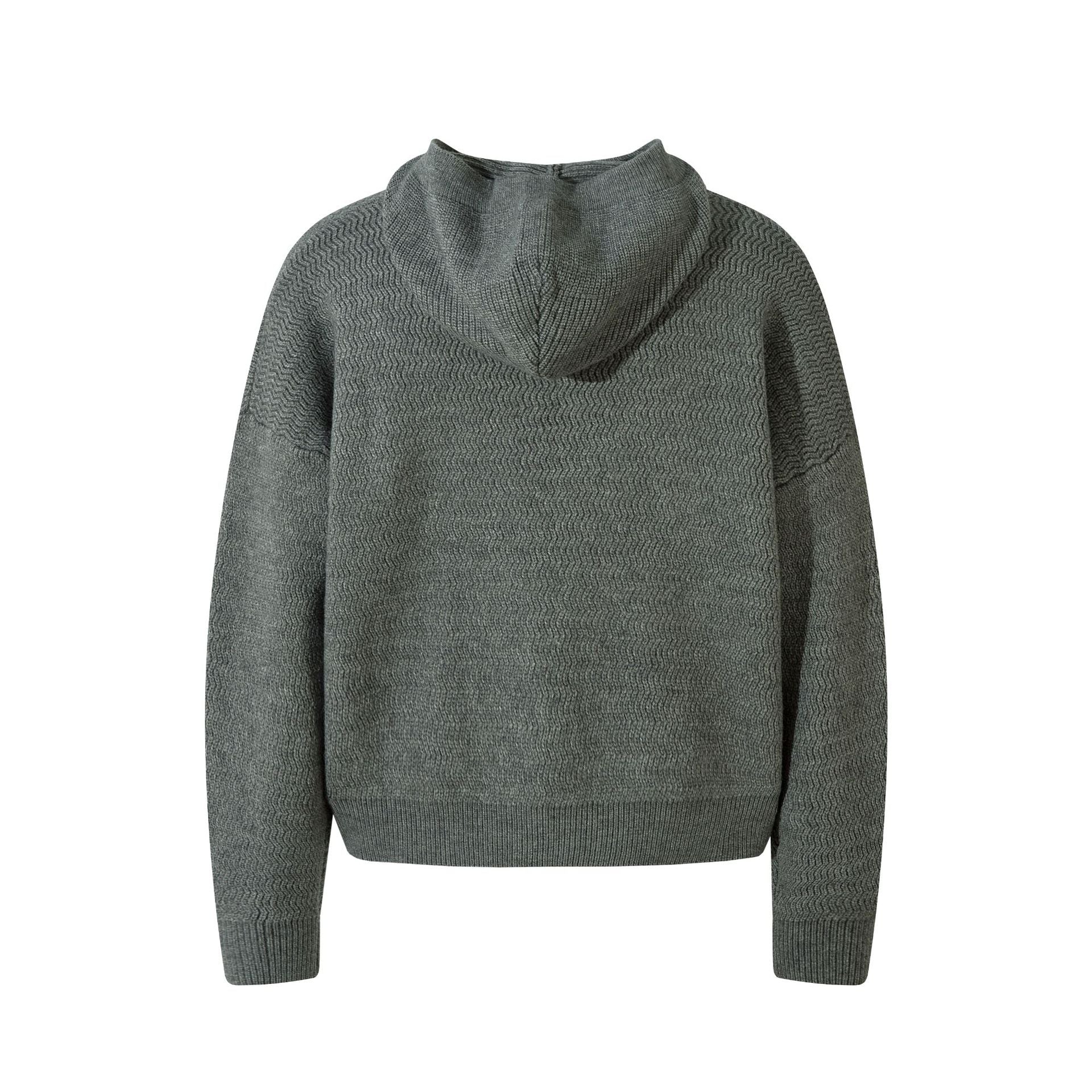 Zipper Knit Hoodie