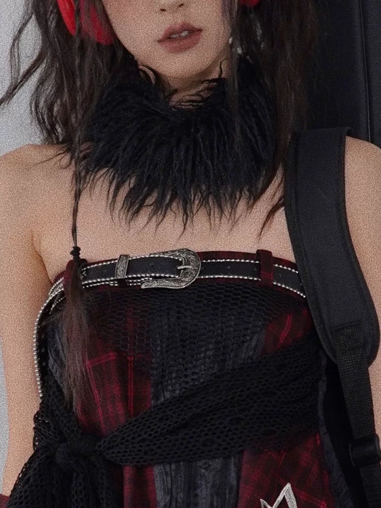 Fake Fur Gothic Scarf