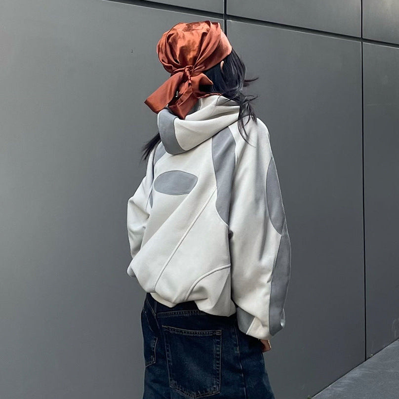 Panel Raglan Design Hoodie