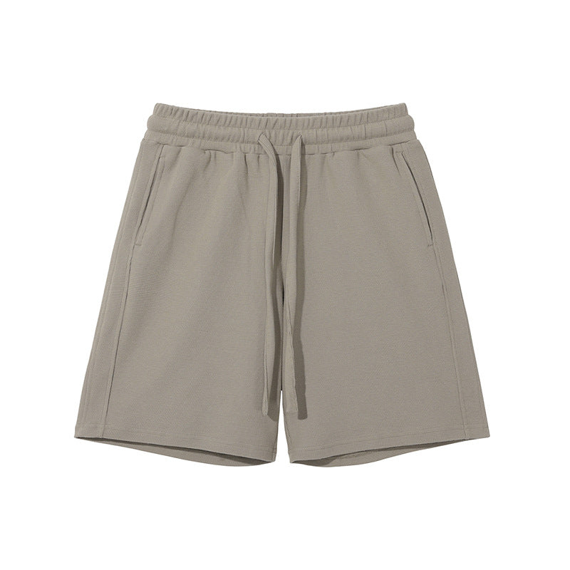 Oversize Waffle Polo Shirt & Waffle Shorts Setup