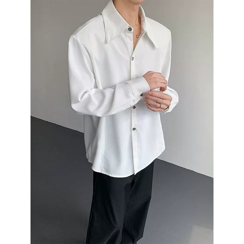 Plain Design Long Sleeve Shirt